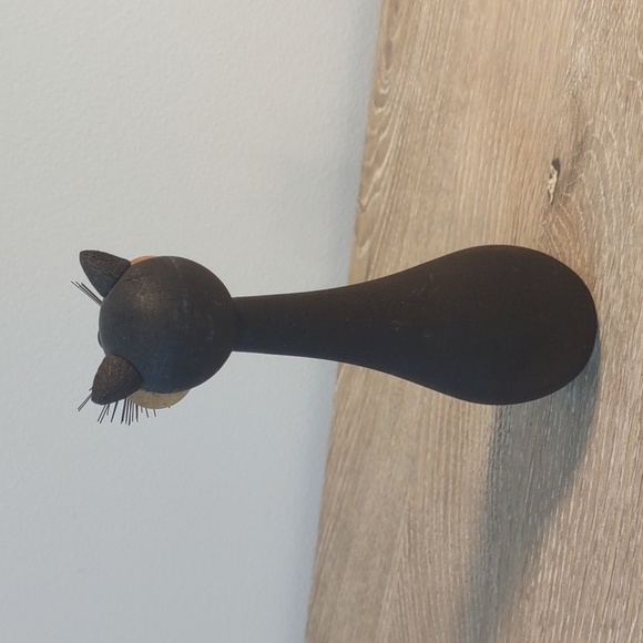 Mid Century Gunnar Flørning for Laurids Lønborg, Denmark Black Wooden Cat 60s - Picture 2 of 5